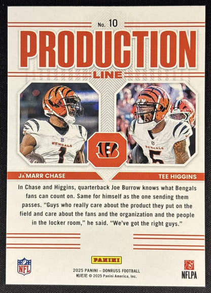 Ja'Marr Chase Tee Higgins 2025 Panini Donruss Production Line