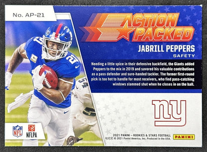 Jabrill Peppers 2021 Panini Rookies & Stars Action Packed Giants