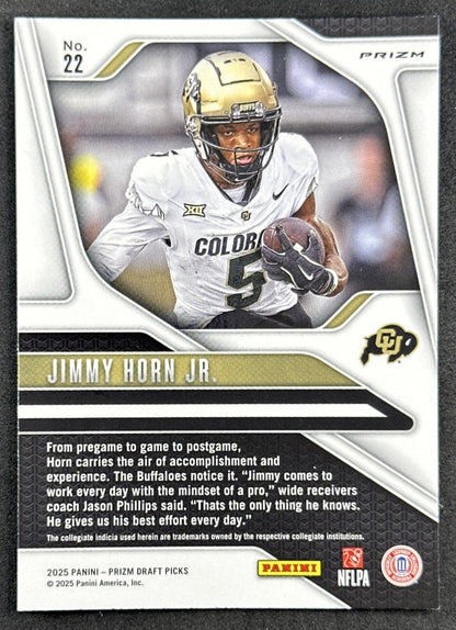 Jimmy Horn Jr. 2025 Panini Prizm Draft Picks Purple Wave Buffaloes Panthers