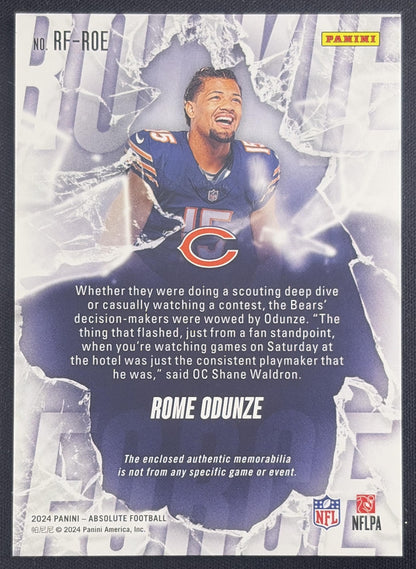 Rome Odunze 2024 Panini Absolute Rookie Force
