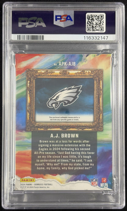 A.J. Brown 2024 Panini Donruss All-Pro Kings /425 PSA 8 Eagles Sports Trading Card