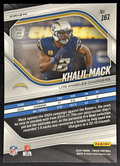 Khalil Mack 2025 Panini Prizm Pandora /400 Chargers Sports Trading Cards