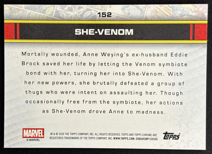 She-Venom 2026 Topps Chrome Marvel Comics