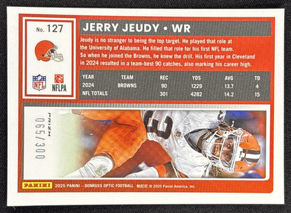 Jerry Jeudy 2025 Panini Donruss Optic Wave Prizm /300 Browns