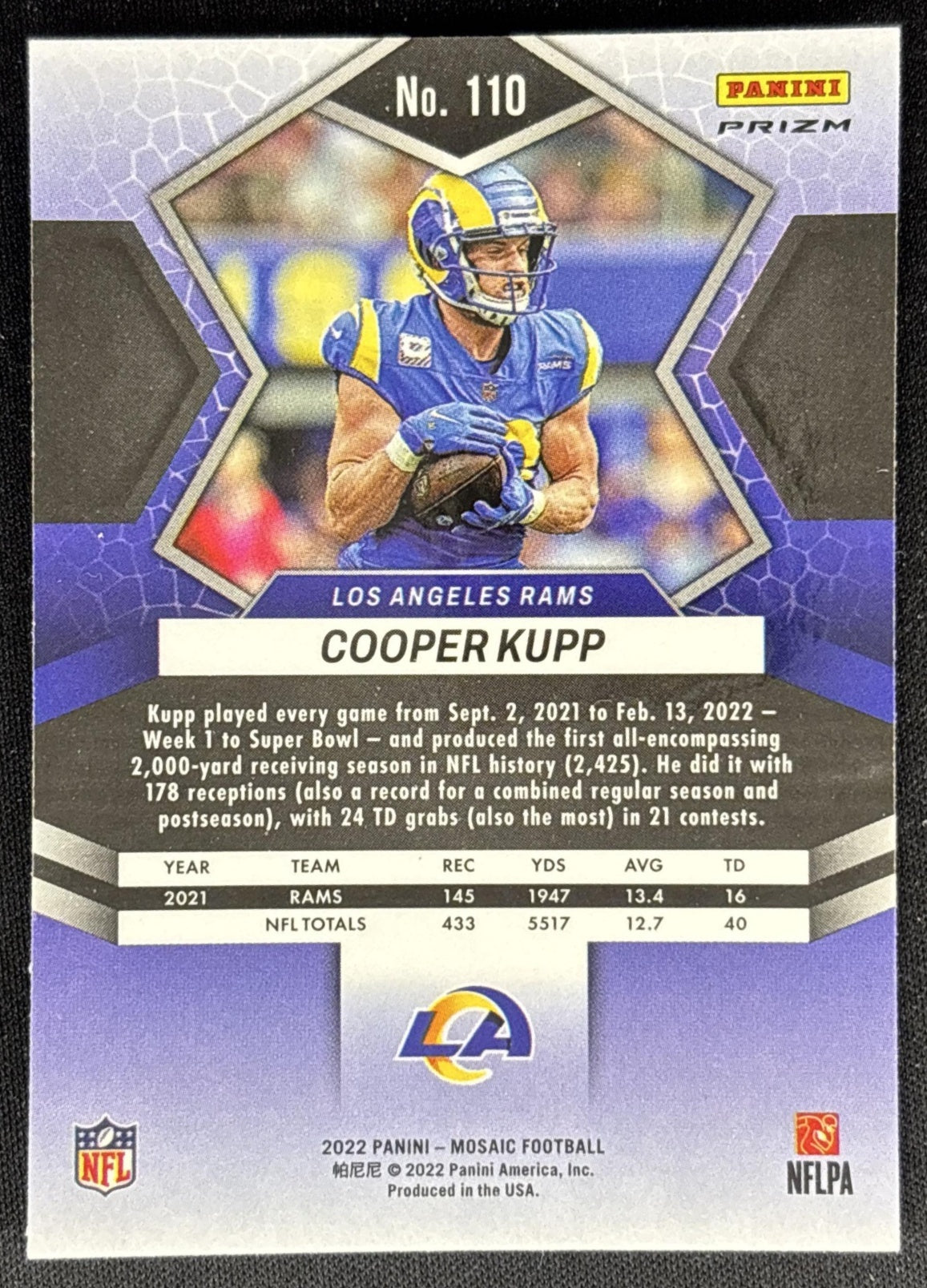 Cooper Kupp 2022 Panini Mosaic Green Rams Sports Trading Cards