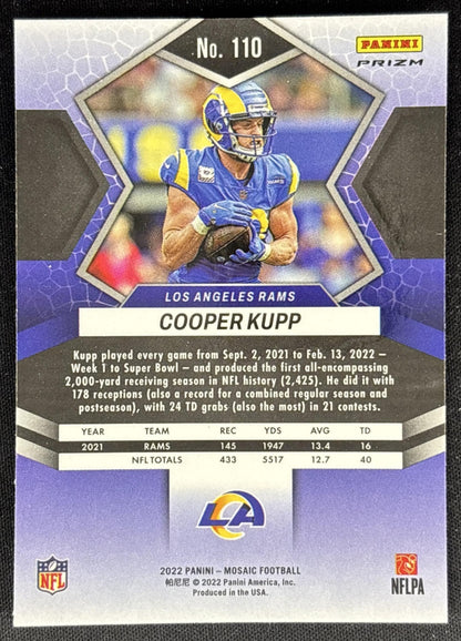 Cooper Kupp 2022 Panini Mosaic Green Rams Sports Trading Cards