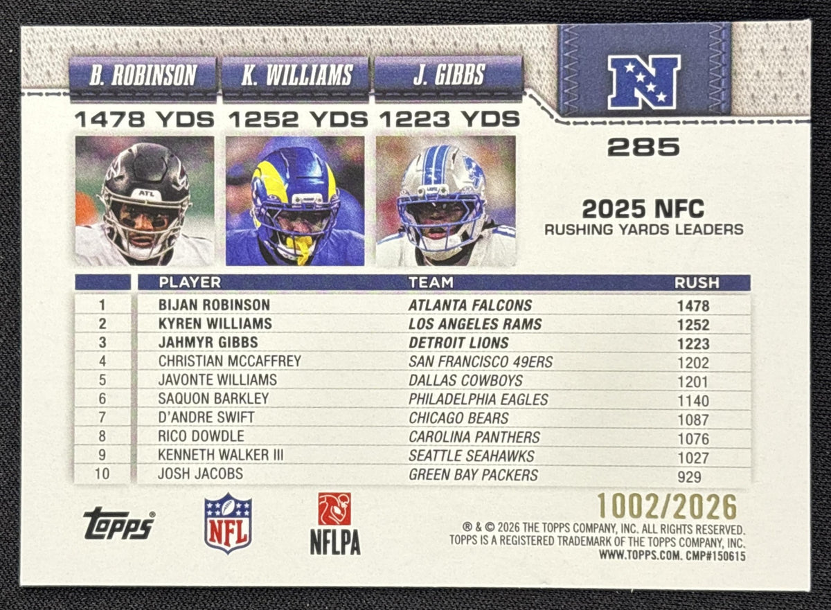 Kyren Williams 2026 Topps Gold /2026 Rams