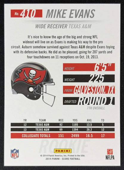 Mike Evans 2014 Panini Score Buccaneers back