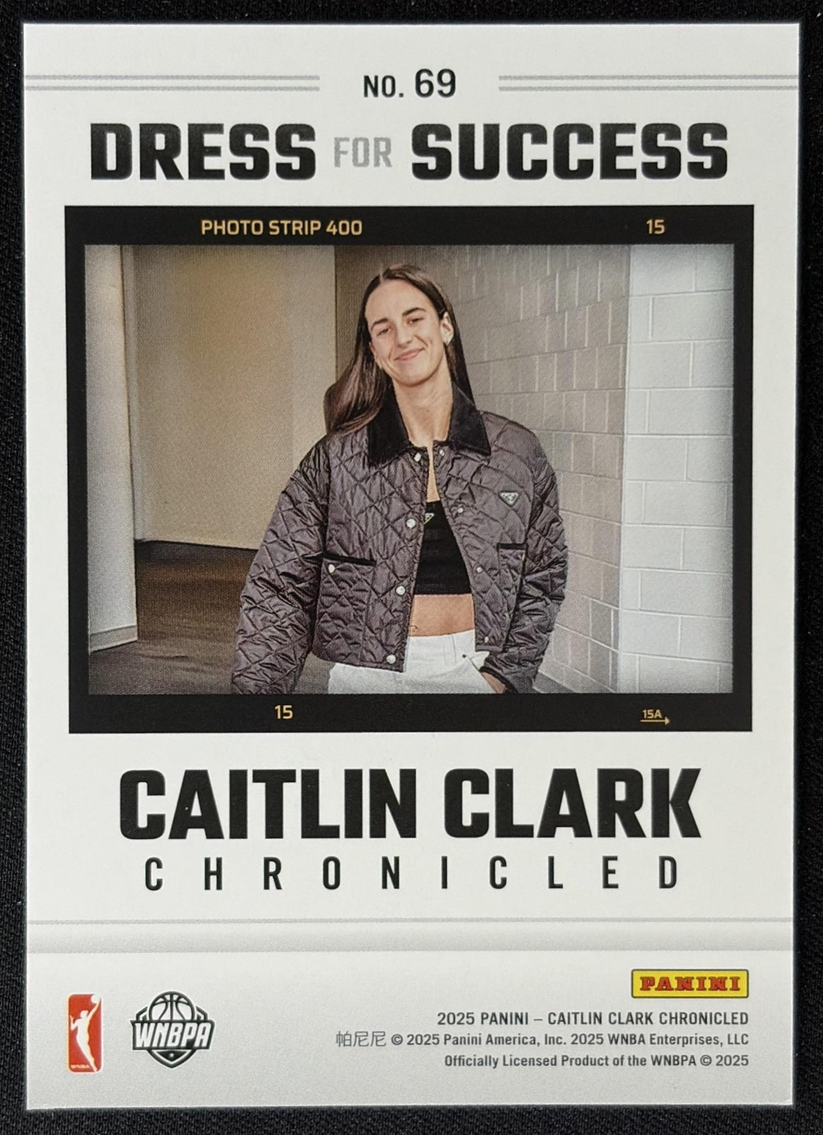 Caitlin Clark 2025 Panini Chronicled Dress For Success Fever 69 Sports Trading Card