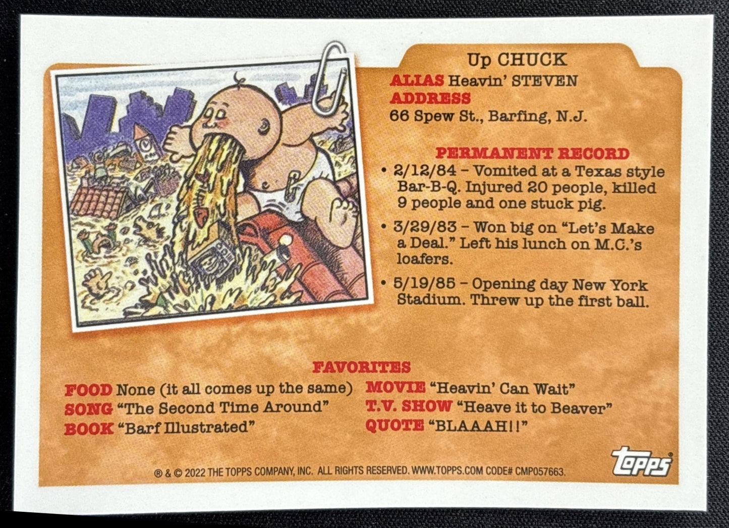 Repaired Rex 2022 Topps Garbage Pail Kids Sapphire