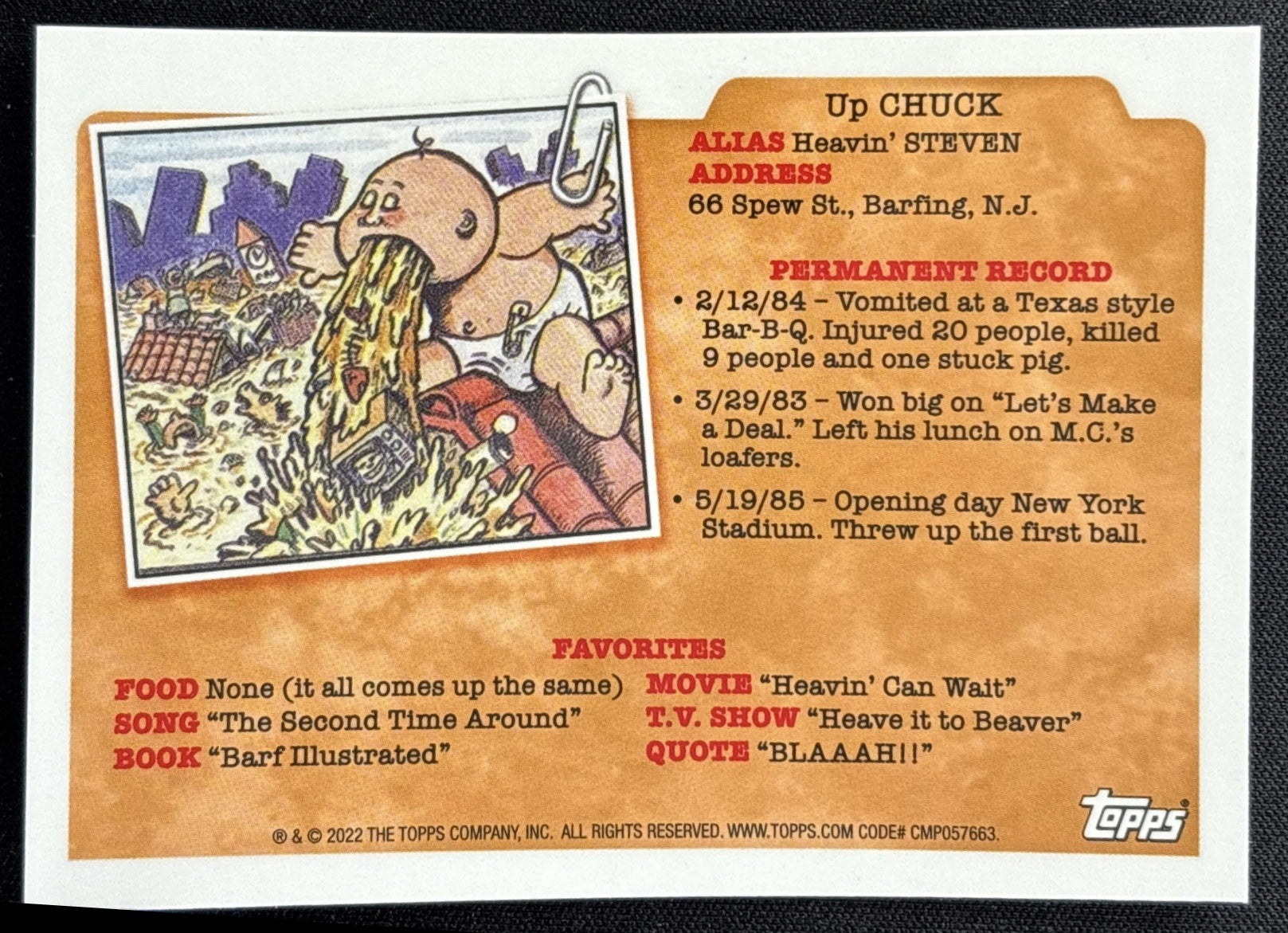 Repaired Rex 2022 Topps Garbage Pail Kids Sapphire