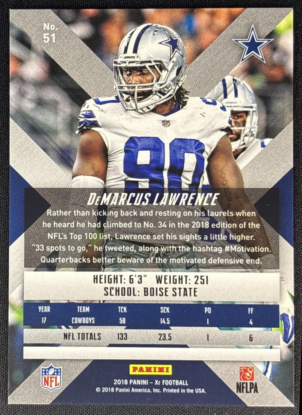 DeMarcus Lawrence 2018 Panini XR Red /299 Cowboys