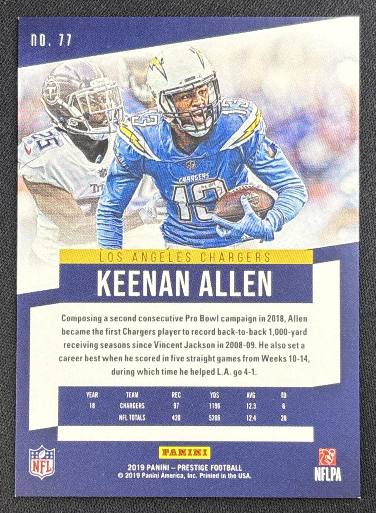Keenan Allen 2022 Panini Prestige Xtra Points Red /449 Chargers
