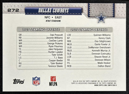 Dallas Cowboys 2026 Topps Football Leather Foil