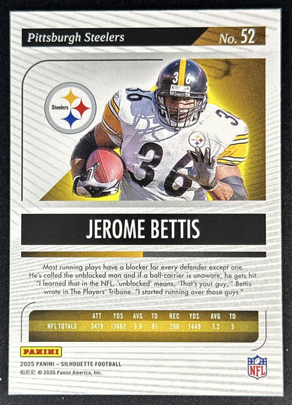 Jerome Bettis 2025 Panini Silhouette Steelers