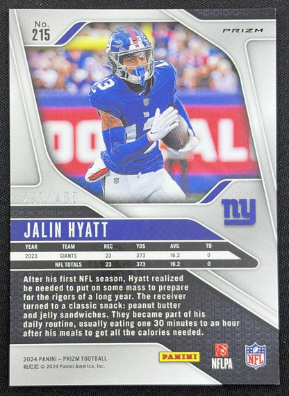 Jalin Hyatt 2024 Panini Prizm Pandora /400 Giants