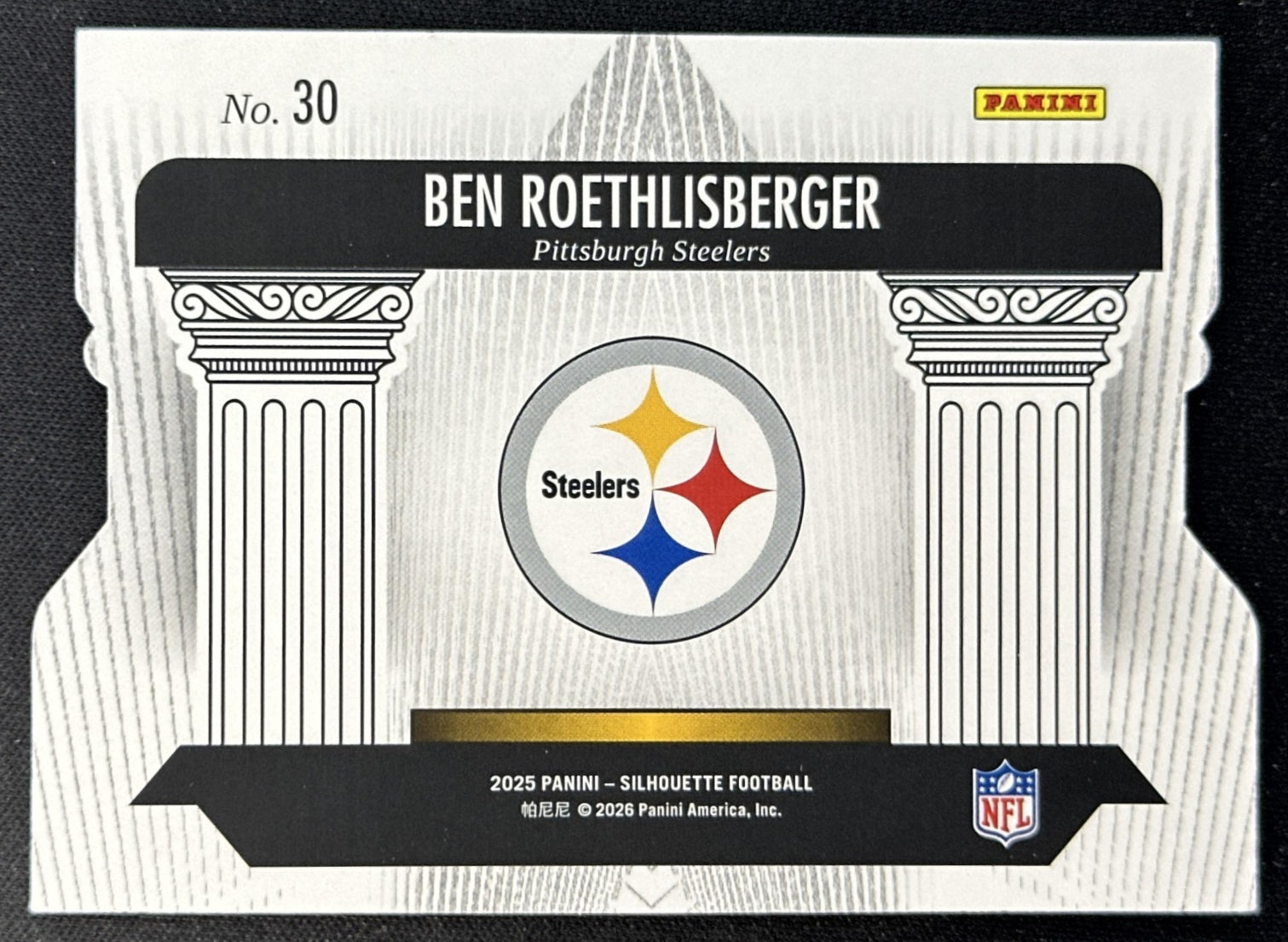 Ben Roethlisberger 2025 Panini Silhouette Pillars of the Game Steelers