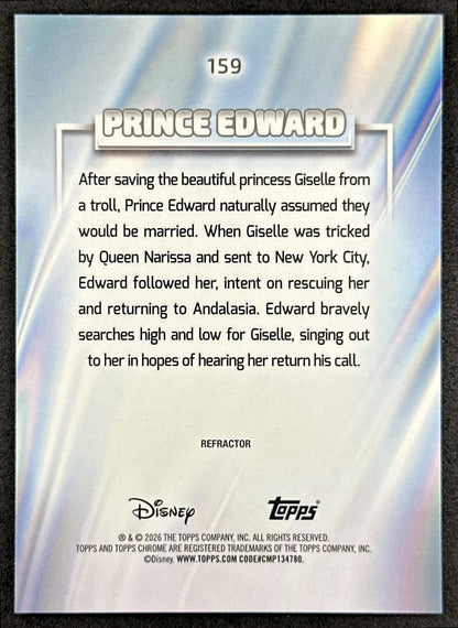 Prince Edward 2026 Topps Chrome Disney Refractor Enchanted Back