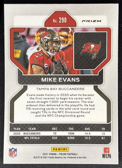 Mike Evans 2021 Panini Prizm Light Blue Buccaneers Sports Trading Cards