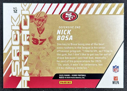 Nick Bosa Sack Attach Score 49ers