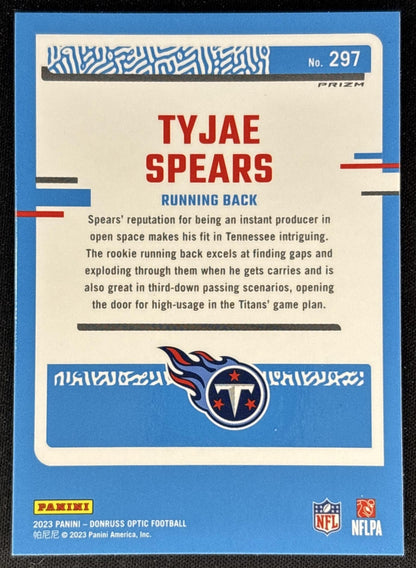 Tyjae Spears 2023 Panini Donruss Optic Pink Prizm Titans