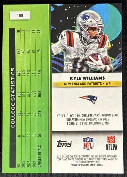 Kyle Williams 2025 Topps Cosmic Chrome Purple Nebula Refractor /150 Patriots