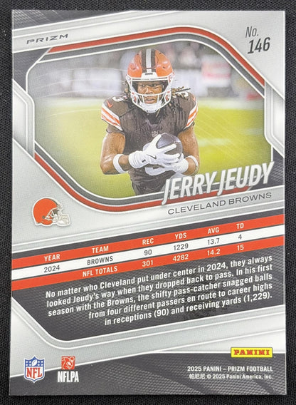 Jerry Jeudy 2025 Panini Prizm No Huddle Browns