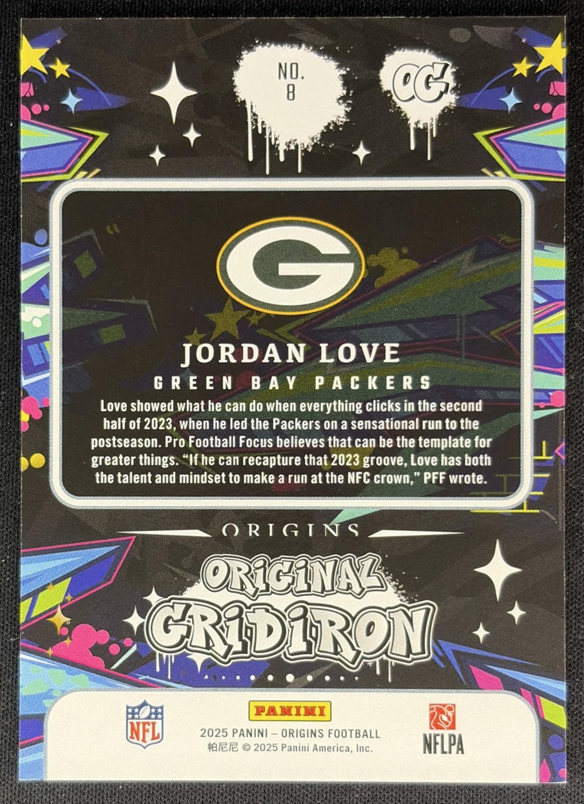 Jordan Love 2025 Panini Origins Original Gridiron Packers back