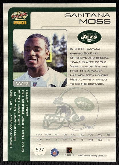 Santana Moss 2001 Pacific /1750 Jets back