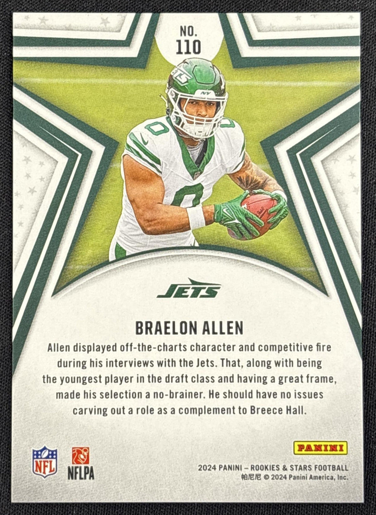 Braelon Allen 2024 Panini Rookies & Stars True Blue /149 Jets