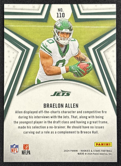 Braelon Allen 2024 Panini Rookies & Stars True Blue /149 Jets