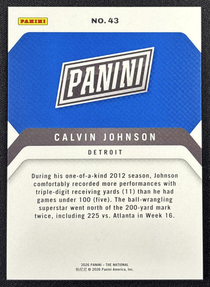 Calvin Johnson 2026 Panini NSCC Silver Pack Purple /199