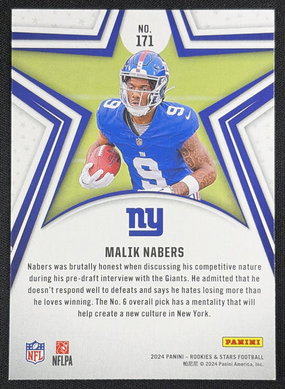 Malik Nabers 2024 Panini Rookies & Stars Red Giants