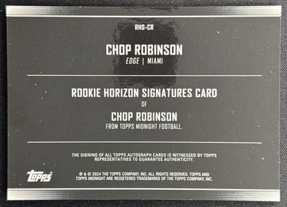 Chop Robinson 2024 Topps Midnight Rookie Horizon Signatures