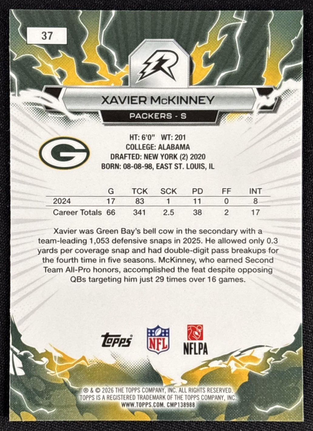 Xavier McKinney 2025 Topps Resurgence Packers