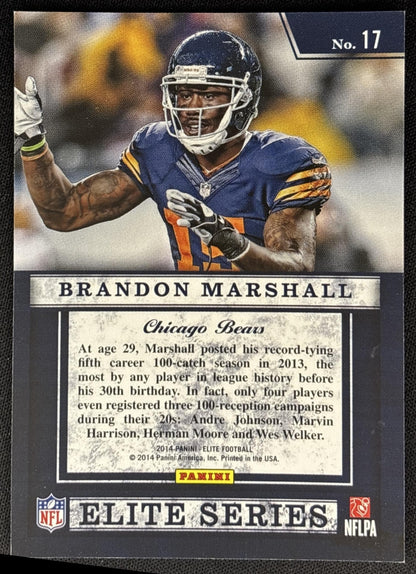 Brandon Marshall 2014 Panini Elite Series Silver Bears Sports Trading Cards