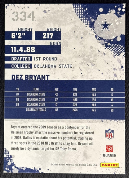 Dez Bryant 2010 Panini Score Cowboys - Dallas Cowboys