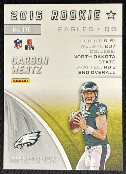 Carson Wentz 2016 Panini Rookies & Stars Eagles Sports Trading Card