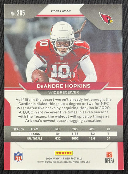 DeAndre Hopkins 2020 Panini Prizm Orange /249 Cardinals Arizona Cardinals