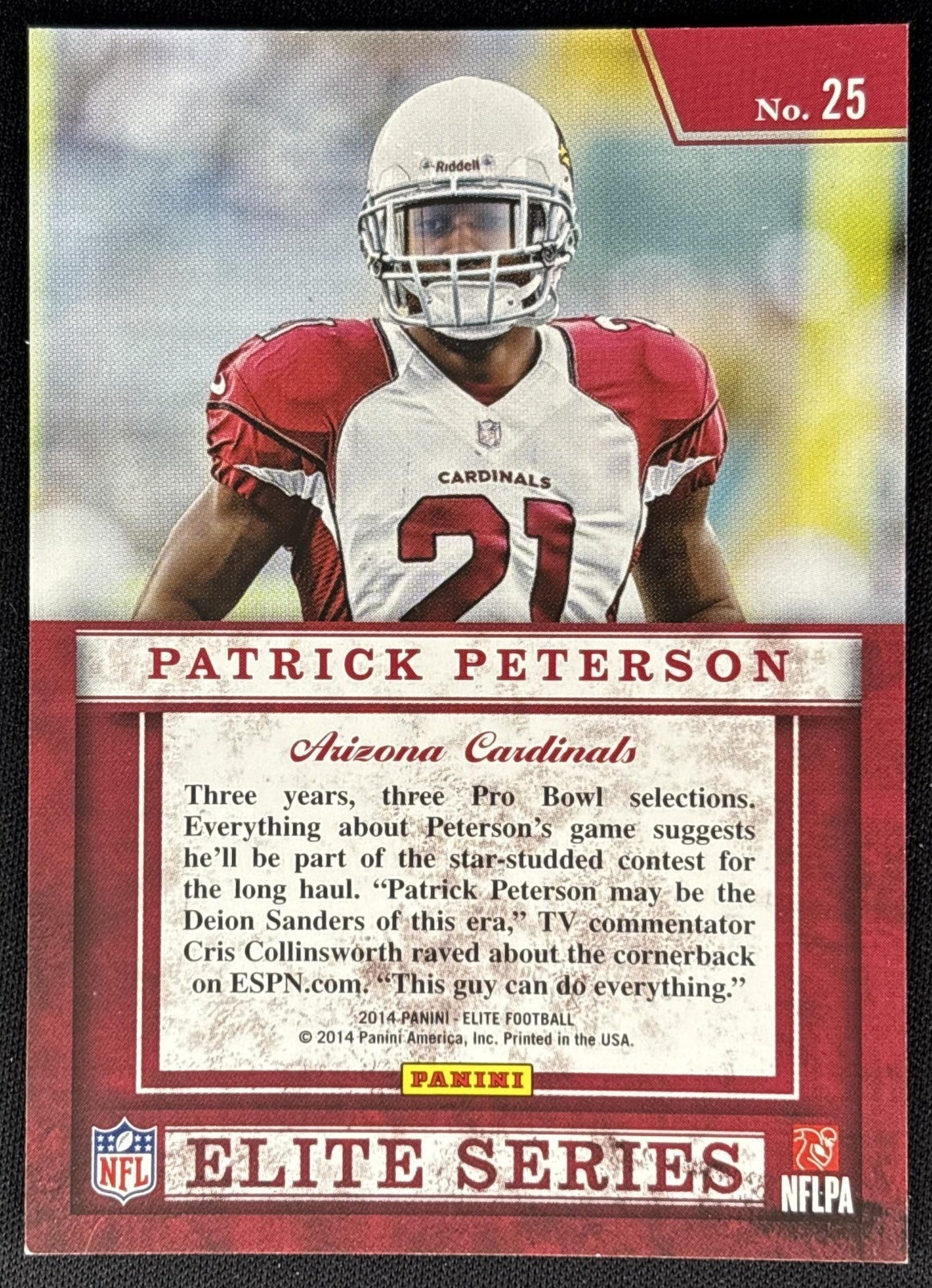 Patrick Peterson 2014 Panini Elite Series Silver Cardinals Sports Trading Cards