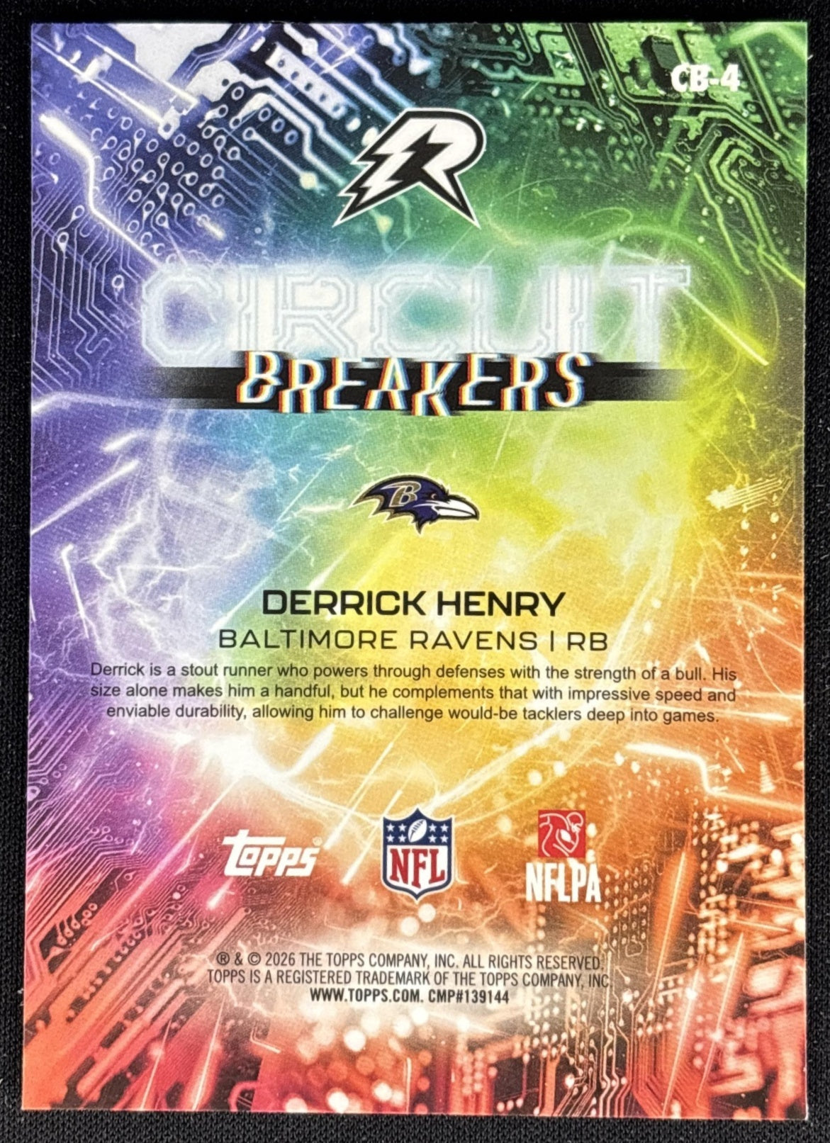 Derrick Henry 2025 Topps Resurgence Circuit Breakers Ravens
