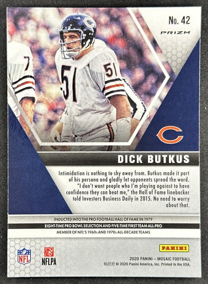 Dick Butkus 2020 Panini Mosaic Prizm Green Bears Sports Trading Cards