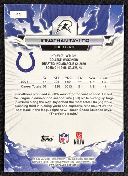 Jonathan Taylor 2025 Topps Resurgence Colts