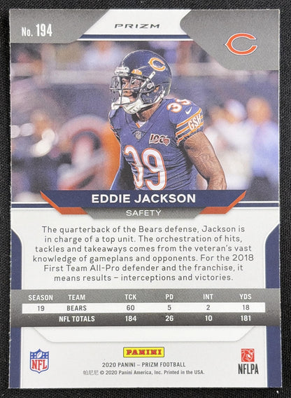 Eddie Jackson 2020 Panini Prizm Red Ice Bears