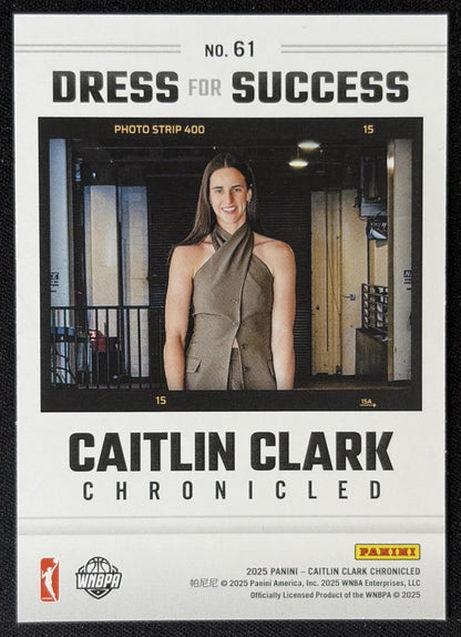 Caitlin Clark 2025 Panini Chronicled Dress For Success Fever 61 Sports Trading Card