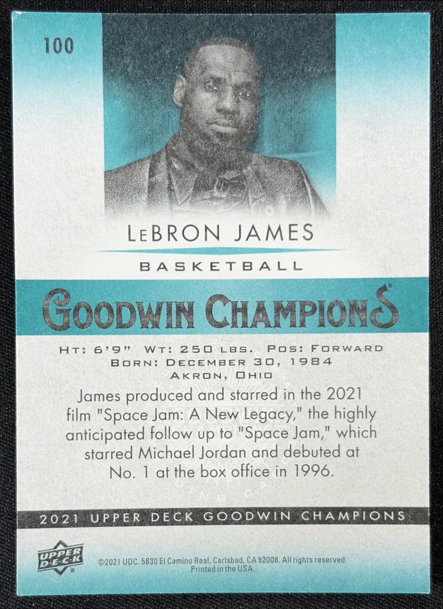 LeBron James 2021 Upper Deck Goodwin Champions