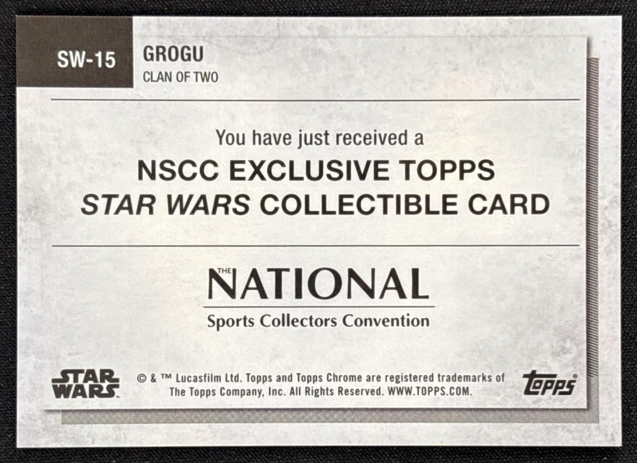 Qui-Gon Jinn 2025 Topps NSCC Silver Pack Wrapper Redemption - Star Wars back