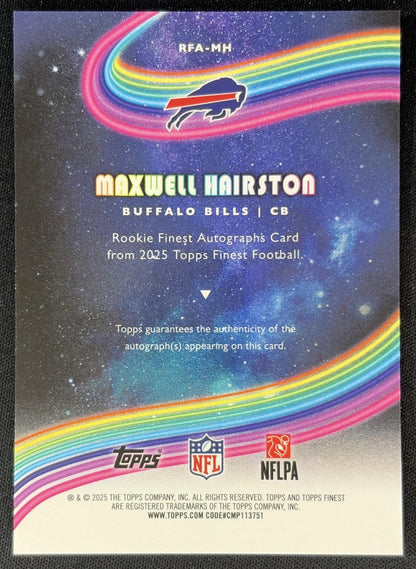 Maxwell Hairston 2025 Topps Finest Rookie Auto Bills Football