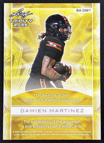Damien Martinez 2025 Leaf Trinity- Auto Green /25