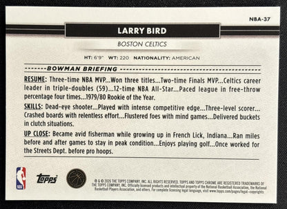 Larry Bird 2026 Topps NSCC Collection NBA Sports Trading Cards